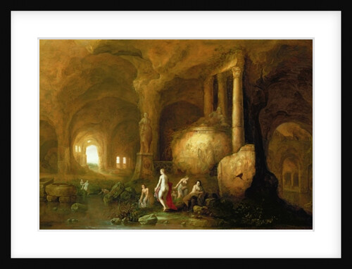 Nymphs Bathing by Classical Ruins by Abraham van Cuylenborch