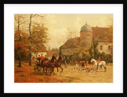Arriving for the Hunt, 19th century by G. Koch
