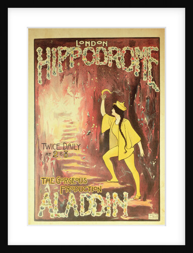 Aladdin: poster from London Hippodrome by Anonymous