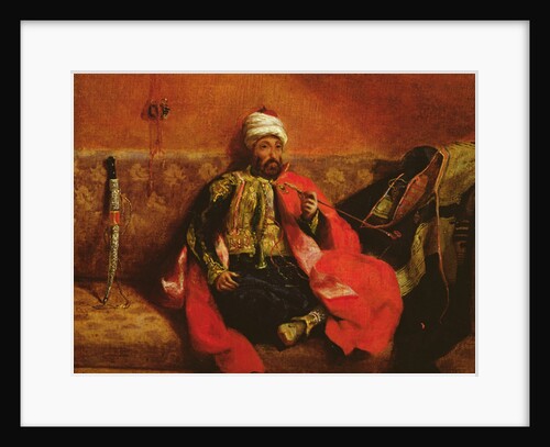 A Turk smoking sitting on a sofa, c.1825 by Ferdinand Victor Eugene Delacroix