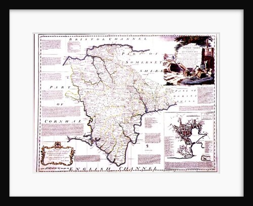 Map of Devonshire, published by Bowles, Tinney and Sayer, London, c.1777 by Emanuel Bowen