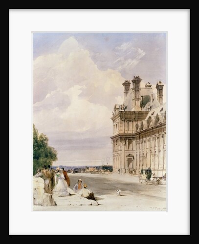 View near the Pont Royal, with the Pavillon de Flore, Tuileries by Thomas Shotter Boys
