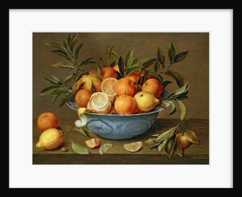 Still Life with Oranges and Lemons in a Wan-Li Porcelain Dish, 17th century by Jacob van Hulsdonck
