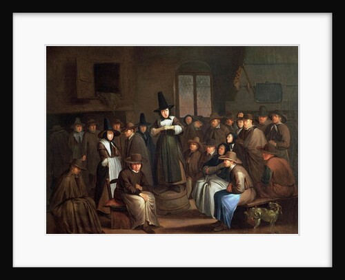 A Quaker Meeting, c.1685 by Egbert van the Elder Heemskerk