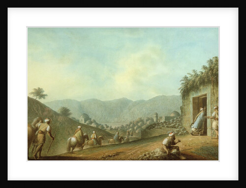 The Village of Betania with a View of the Dead Sea by Luigi Mayer