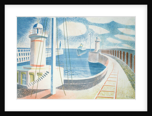 Newhaven Harbour by Eric Ravilious