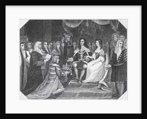 Presentation of the Bill of Rights to William III of Orange and Mary II by School English