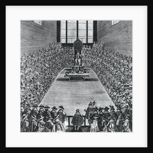 King James I in the Houses of Parliament, 1624 by English School