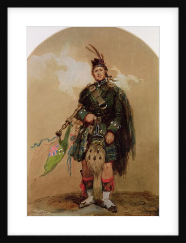 A Piper of the 79th Highlanders at Chobham Camp in 1853 by Eugene-Louis Lami