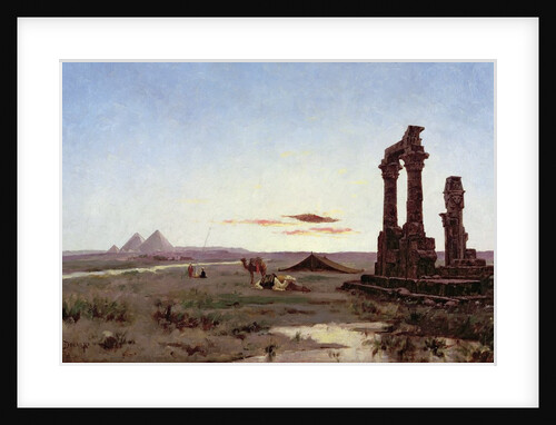 A Bedouin Encampment by a Ruined Temple by Alexandre Gabriel Decamps