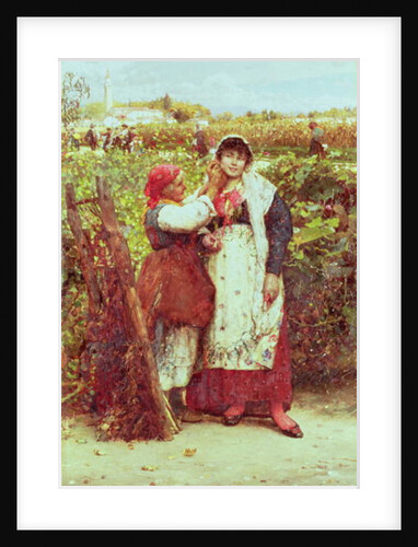 Peasants in a vineyard by Luigi Nono