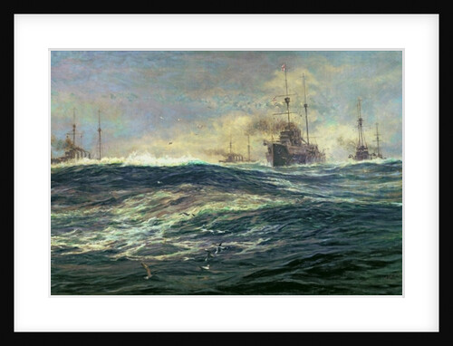 1st Battle Squadron of Dreadnoughts Steaming down the Channel in 1911 by William Lionel Wyllie