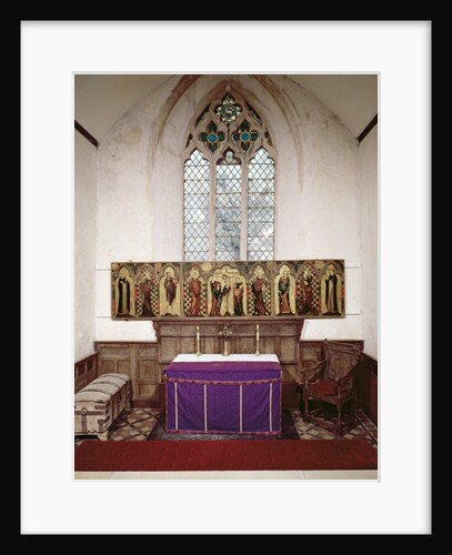 Retable depicting the Crucifixion with Eight Saints, c.1300 by English School