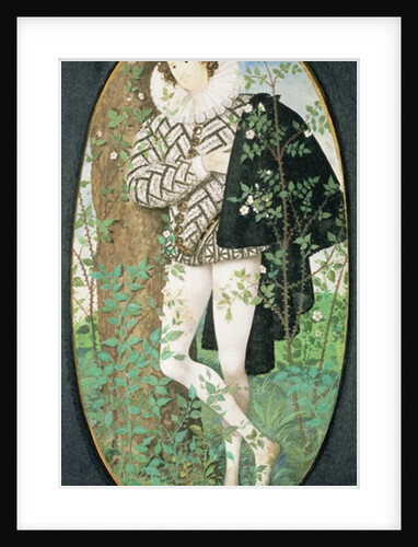 A Young Man Leaning Against a Tree Among Roses, c.1587 by Nicholas Hilliard