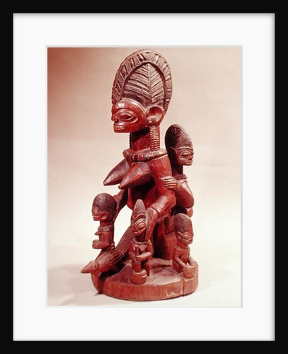 Mother and children by Culture Yoruba