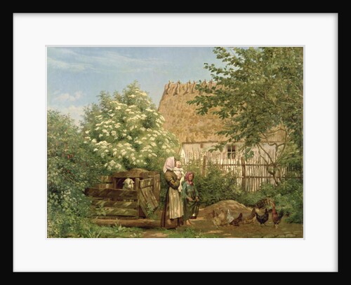 Feeding the Chickens by Frederick Christian Lund