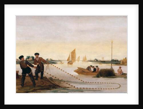 Two Fishermen Pulling in their Nets by Arent Arentsz