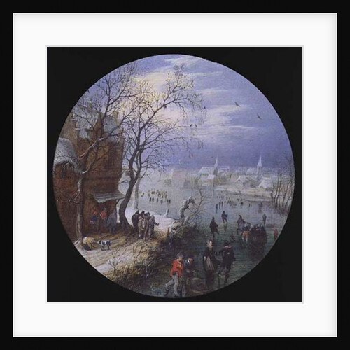 A Winter Skating Scene by Adriaen Pietersz. van de Venne