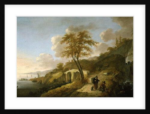 A Coastal Scene with fishing boats by Peter de Bloot