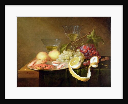 A still life with glasses by Joris van Son