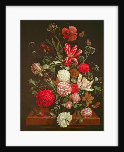 A Still Life of flowers in a glass vase, 17th century by Jacob Rootius