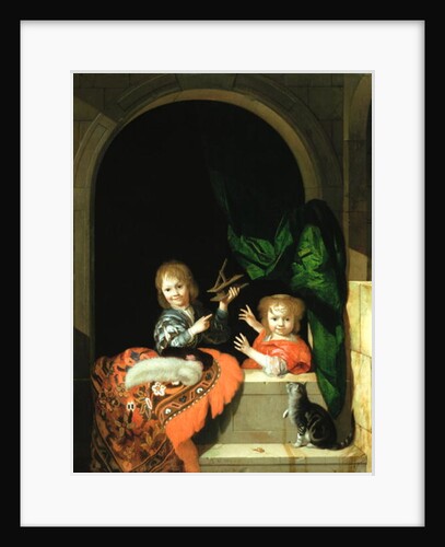Two Children with a Mousetrap, 1692 by Adriaan van der Werff