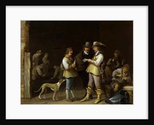 A Guardroom Interior by Anthonie (1601-73) Palamedesz