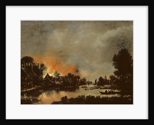 Village on Fire by Aert van der Neer