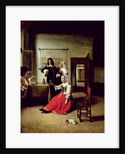 Woman drinking with soldiers, 1658 by Pieter de Hooch