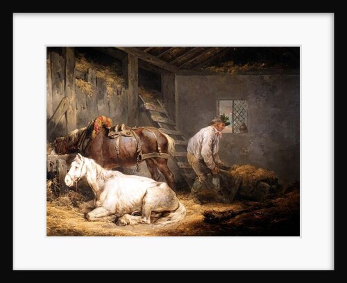 Horses in a Stable, 1791 by George Morland