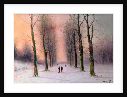 Snow Scene-Wanstead Park by Nils Hans Christiansen