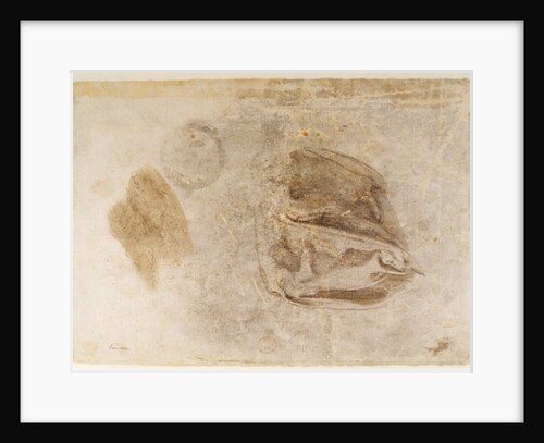 Study for the robes of the Erythraean Sibyl by Michelangelo Buonarroti