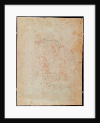 Study of two male figures by Michelangelo Buonarroti