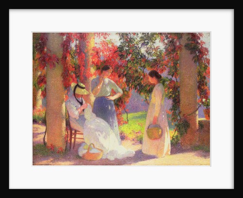 Sewing Scene under the Pergola at Marquayrol, 1902 by Henri Jean Guillaume Martin