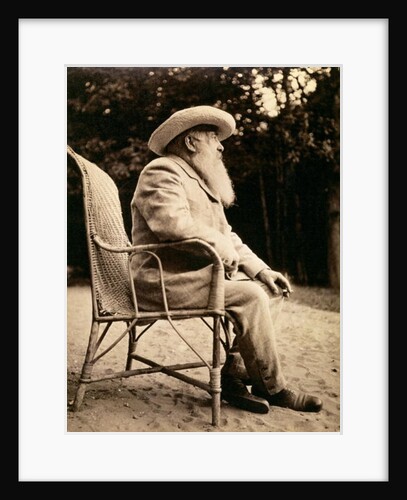 Claude Monet in the garden of Giverny, 1915 by French Photographer