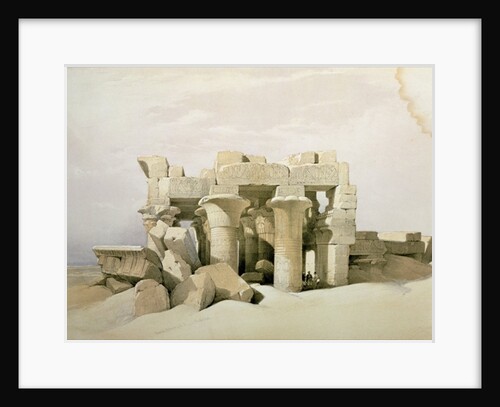The ruins of the Temple of Kom Ombo dedicated to Sobek and Horus by David Roberts