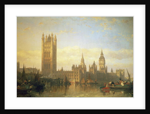 New Palace of Westminster from the River Thames by David Roberts