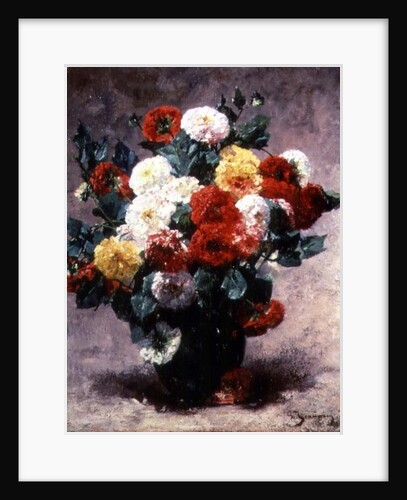 Carnations in a vase by Georges Jeannin