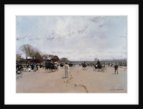 Carriages on the Champs Elysees by Luigi Loir