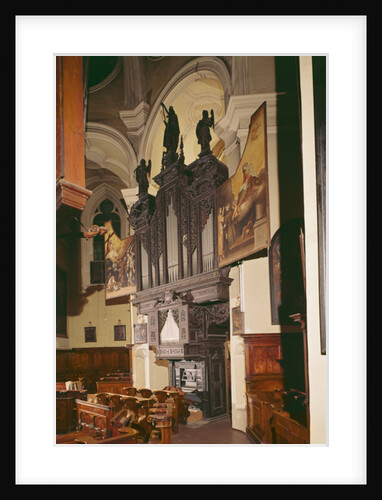 View of the organ in Franziskanerkirche, Vienna, 1643 by Austrian School