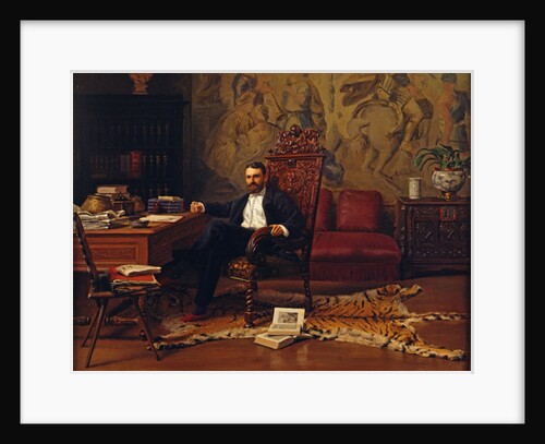 Louis Signorino seated in his study by Gustave Bourgain