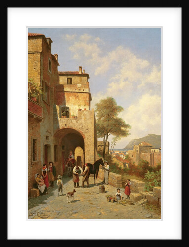 View of Spottorno on the Mediterranean Coast, 19th century by Jacques Carabain