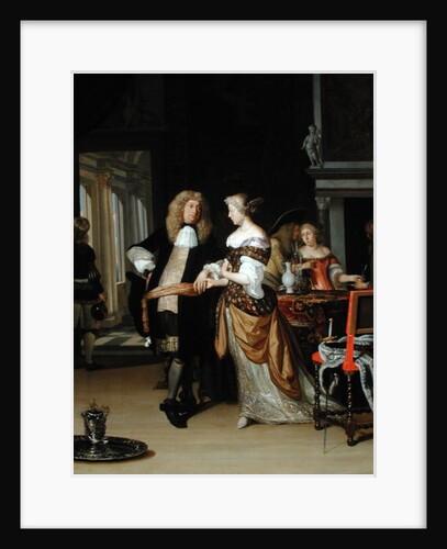 The Betrothal: A Young Couple in an Elegant Interior, 1678 by Eglon Hendrick van der Neer