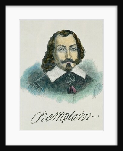 Samuel de Champlain illustration from Volume IV of 'Narrative and Critical History of America', 1886 by English School