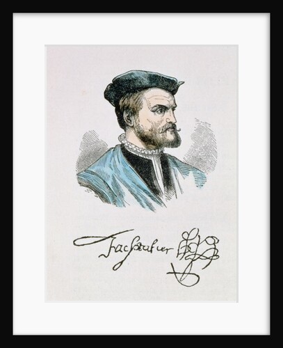 Jacques Cartier illustration from Volume IV of 'Narrative and Critical History of America', 1886 by English School