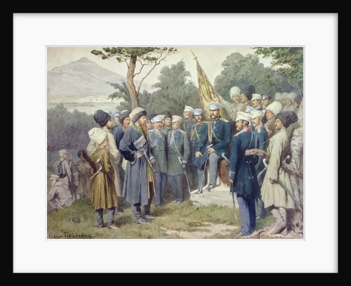 Caucasian Leader Shamil surrendering to Count Baryatinsky in 1859, 1880 by Aleksei Danilovich Kivshenko