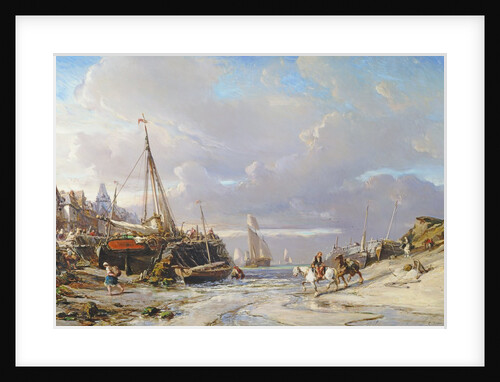 Port en Bretagne, 1861 by Louis Eugene Gabriel Isabey