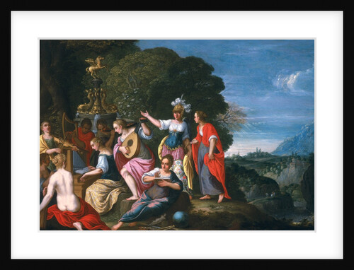 Athene and the Nine Muses at the Wells of Hipokrene, 1624 by Johann or Hans Konig