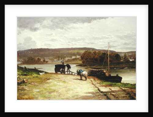 River Landscape, 1837 by Emile Lambinet