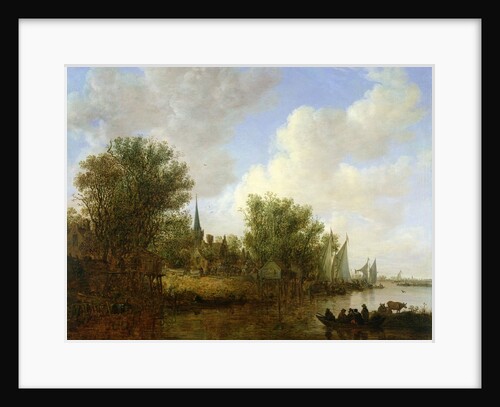 River scene with a View of Overschie, 1651 by Jan Josephsz van Goyen